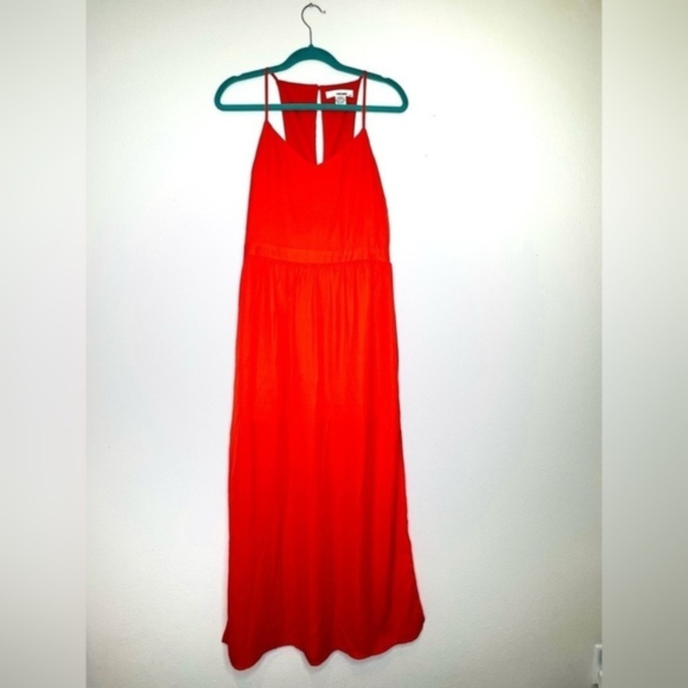 Sans Souci Sundress Red Strappy Cut Out Side Maxi Dress patriotic summer resort